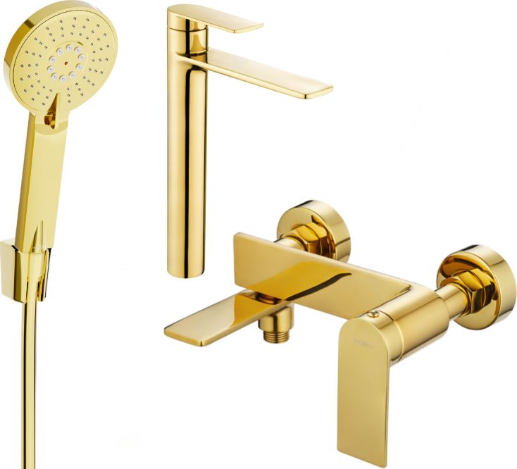 Mexen Mexen Zero R40 zestaw wannowy, złoty - 71113R40-50