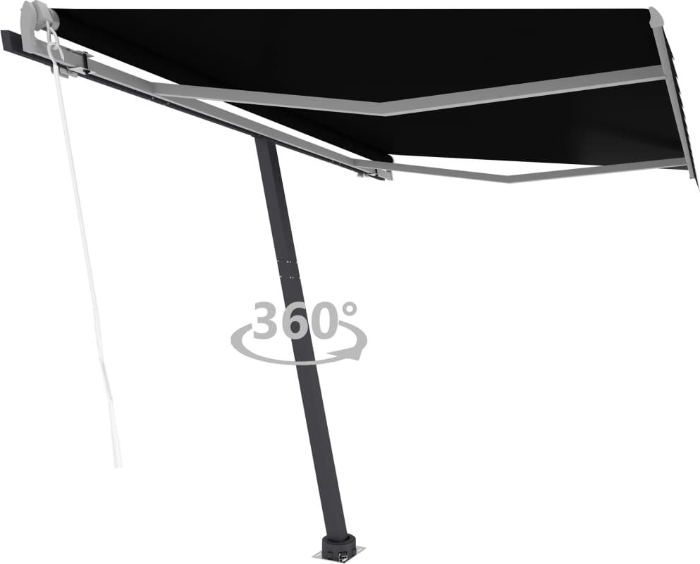 vidaXL Wolnostojąca automatyczna markiza, 350x250 cm, antracytowa