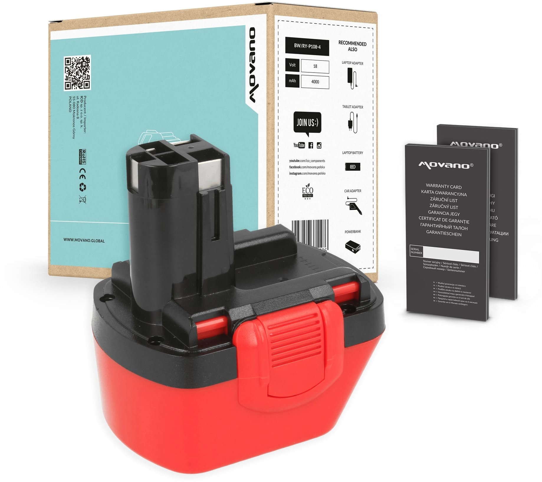 Bateria Movano do Bosch BAT043, BAT049