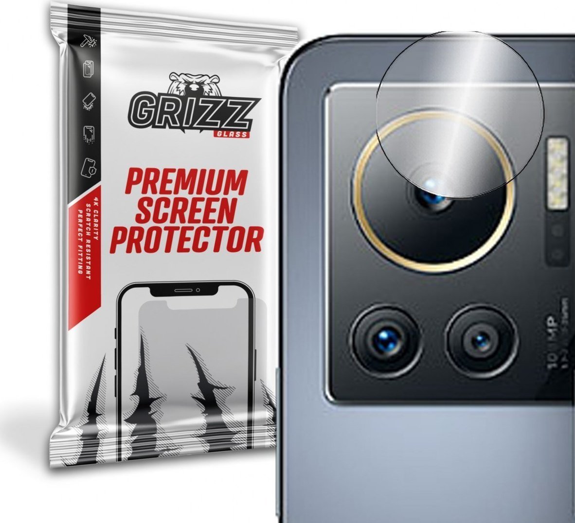 GrizzGlass Szkło hybrydowe na aparat Grizz Infinix Note 12 VIP