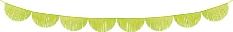 Party Deco Girlanda bibułowa, frędzle, zielone jabłuszko 3 m. uniwersalny