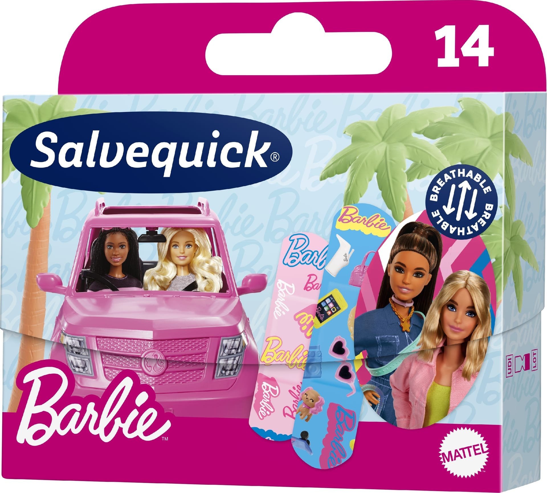SALVEQUICK Plastry opatrunkowe dla dzieci - Barbie 1 op.-14 sztuk