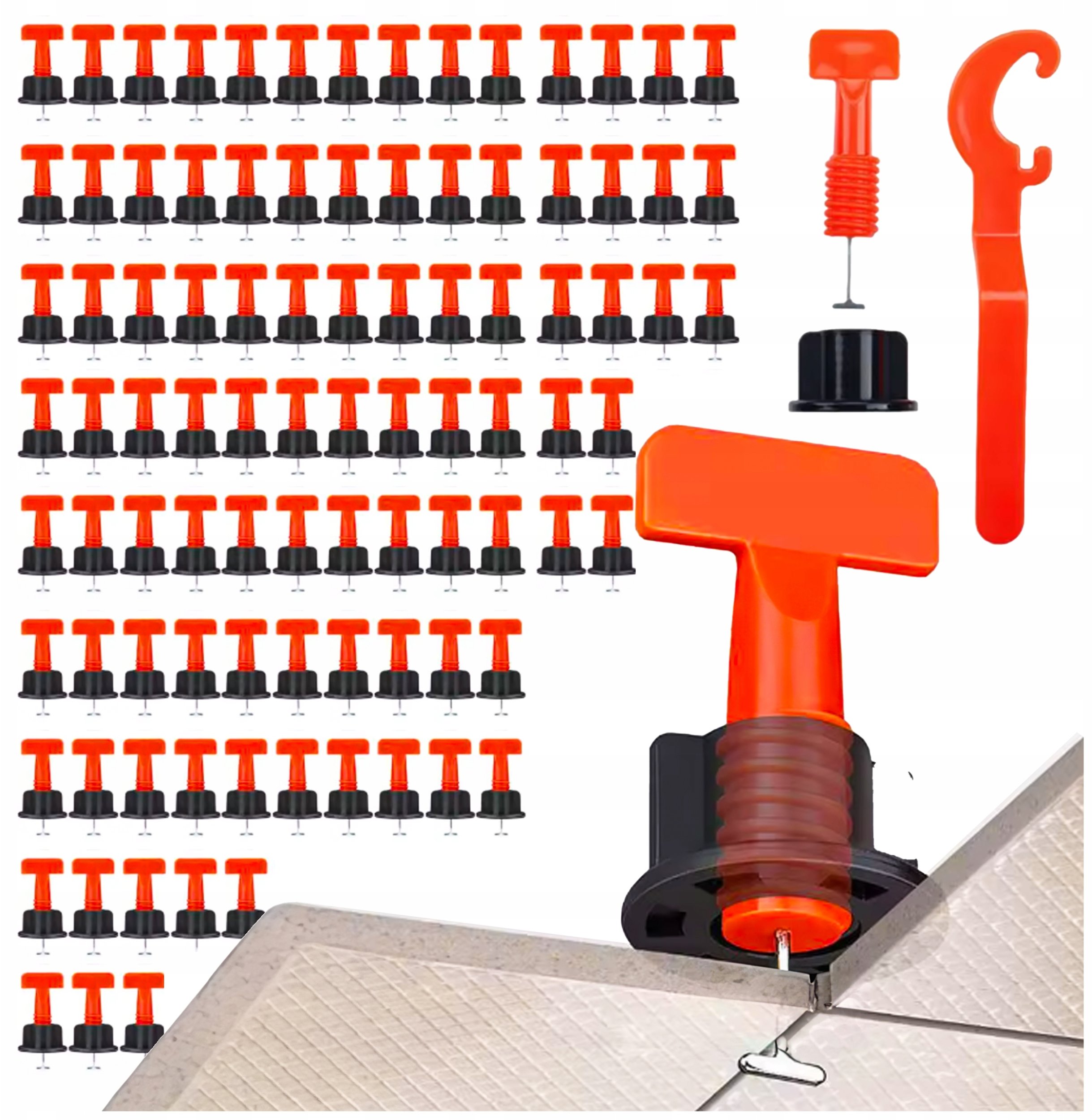 SYSTEM DO POZIOMOWANIA GLAZURY 100SZT KANZA