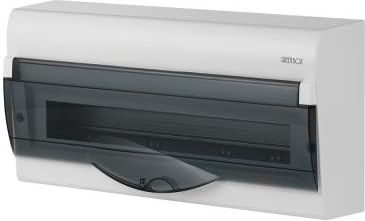 Elektro-Plast Rozdzielnica modułowa 1x20+2 natynkowa GREEN BOX RN 1/20+2 drzwi transparentne dymne N+PE IP40 (2355-01)