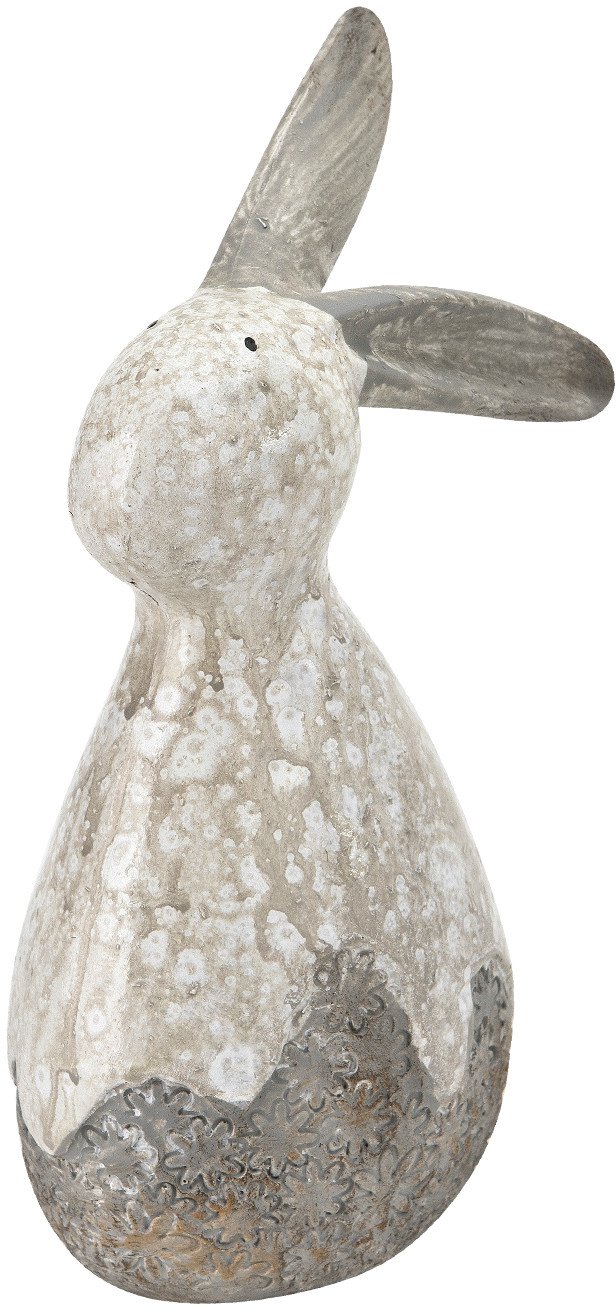 Figurka ozdobna Zajączek kremowo-brązowy 18,5 cm