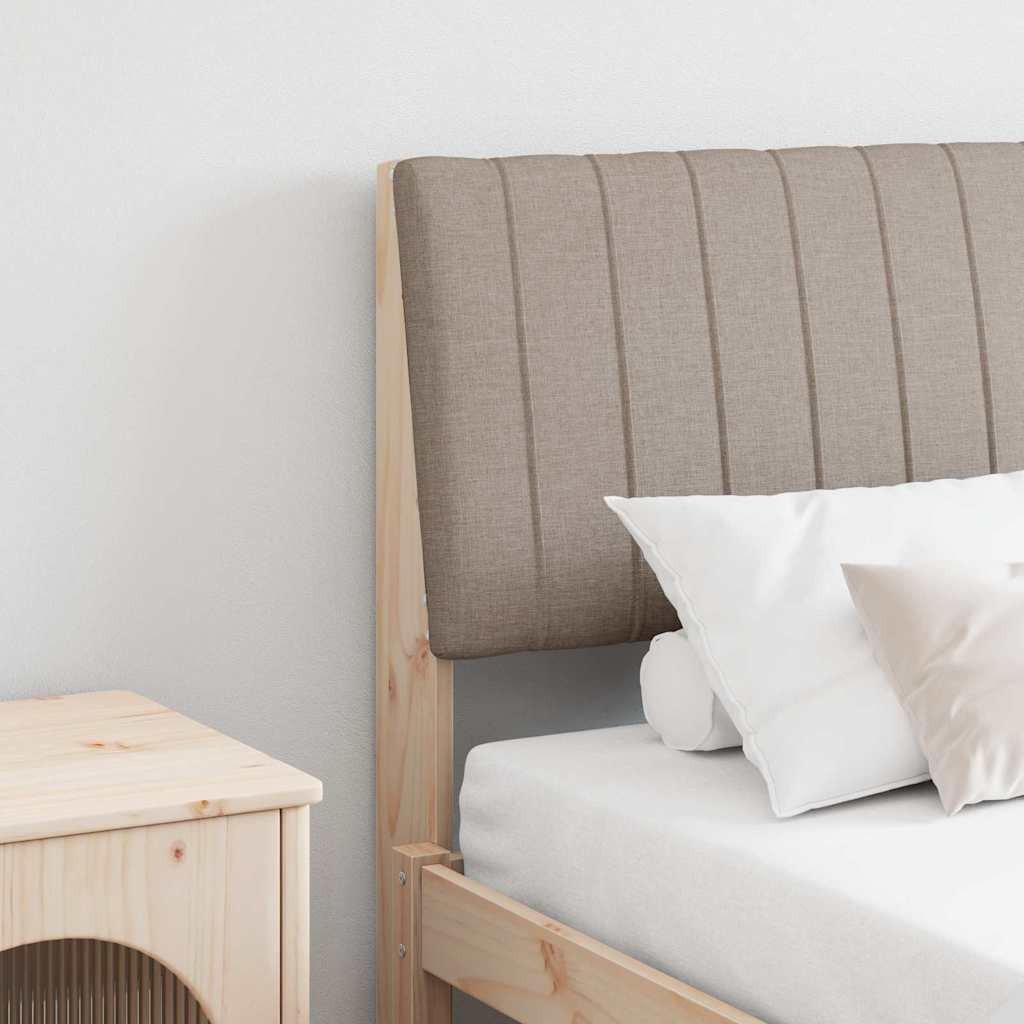 vidaXL Tapicerowane wezgłowie Ciemnoszary 150 cm Lite drewno sosnowe