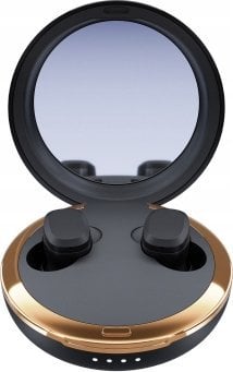 Słuchawki Tura Scandinavia AB Happy Plugs Adore - bezprzewodowe słuchawki douszne z lusterkiem w etui (black)