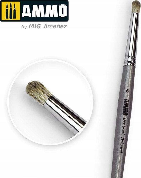 Vallejo Ammo: Technical Brush - Drybrush 6