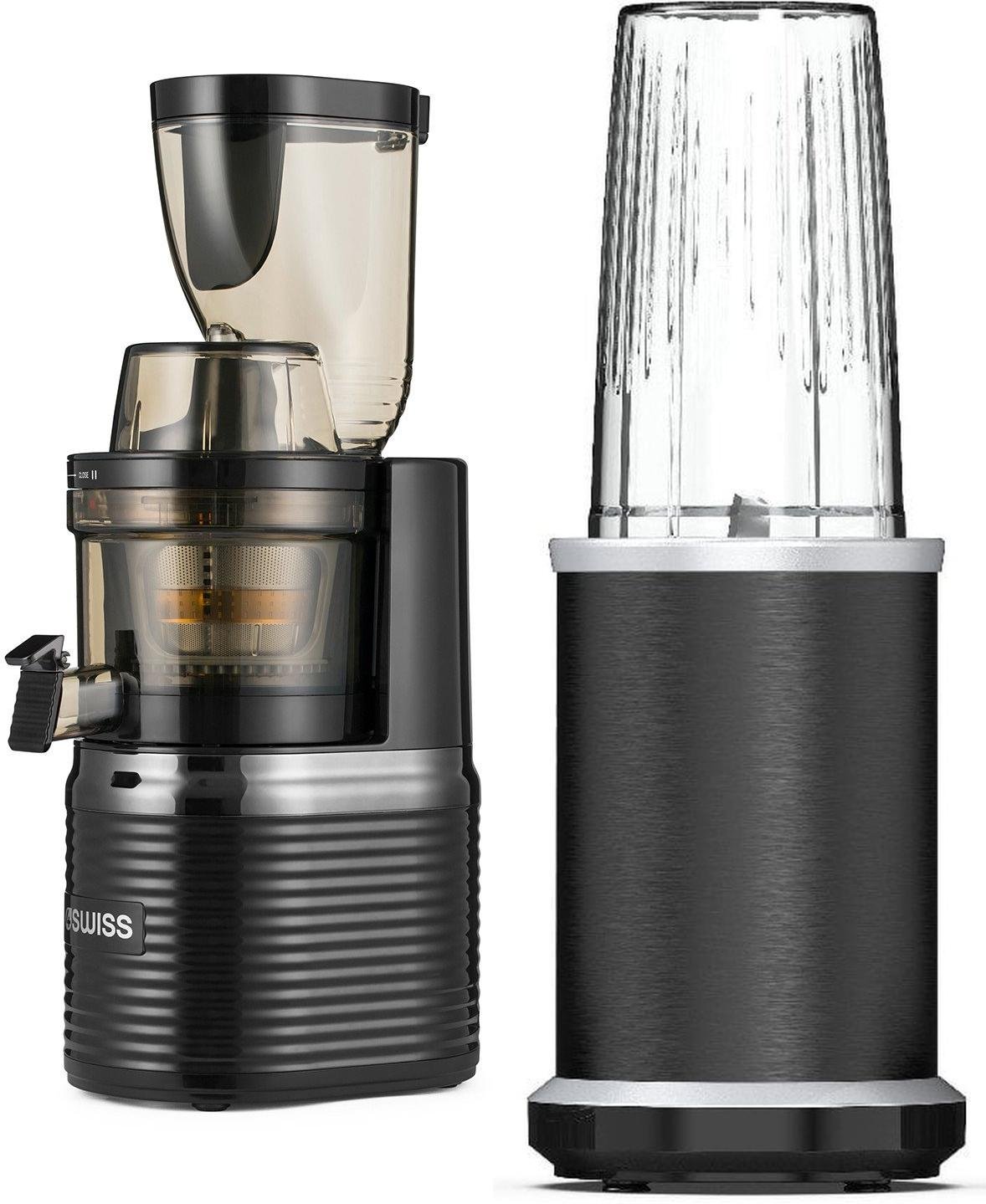 Wyciskarka wolnoobrotowa 4Swiss BM202 black + blender NB102