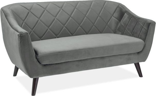 Signal Sofa MOLLY 2 VELVET szara tapicerowana velvetem SIGNAL