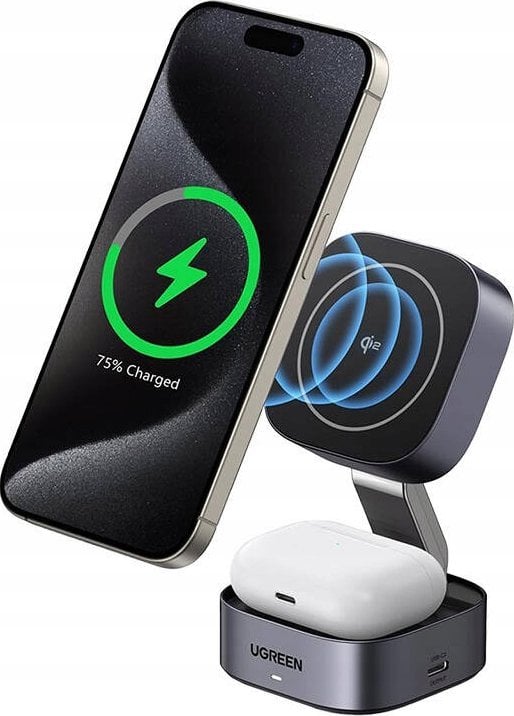 Ładowarka Ugreen X227 Indukcyjna 1x USB-A 2x USB-C 3 A (UGR1873)