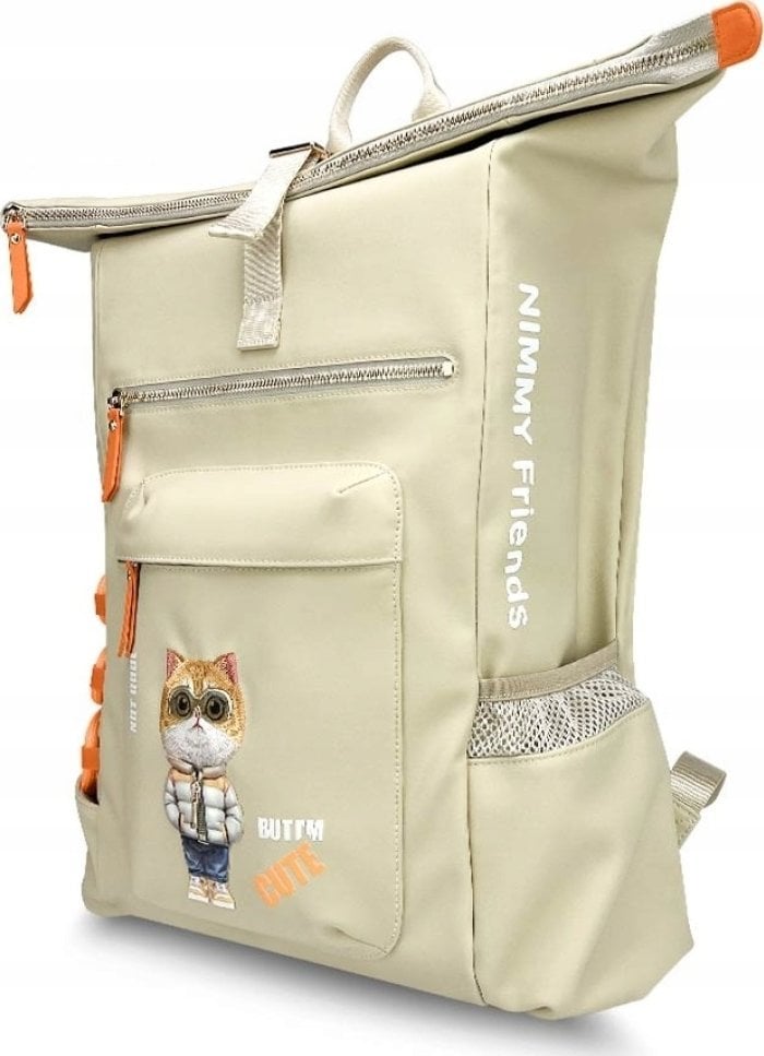 Plecak Nimmy Cool&Cute 2.0 Cat do laptopa khaki