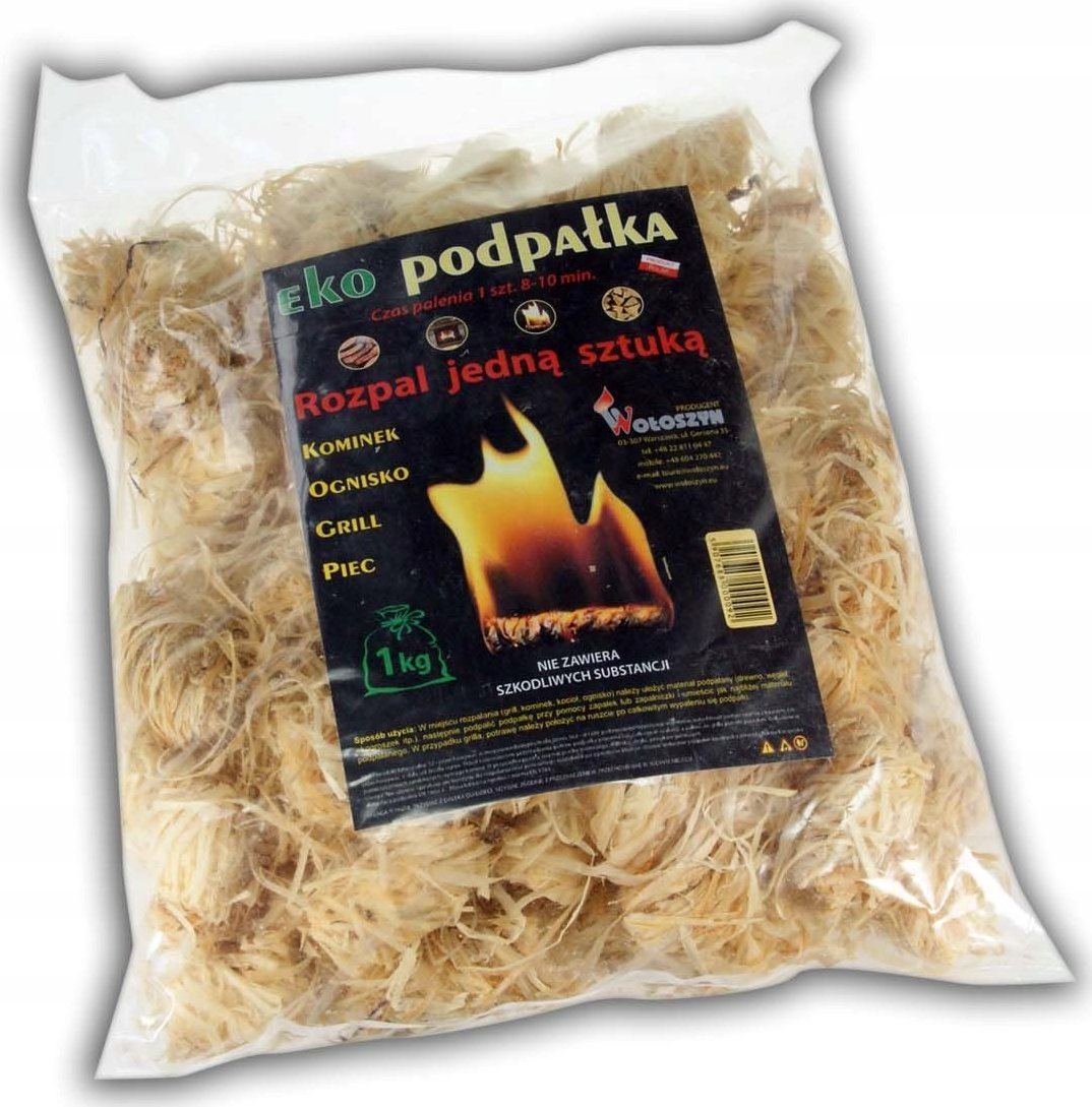 Podpałka - wełna drzewna 1 kg