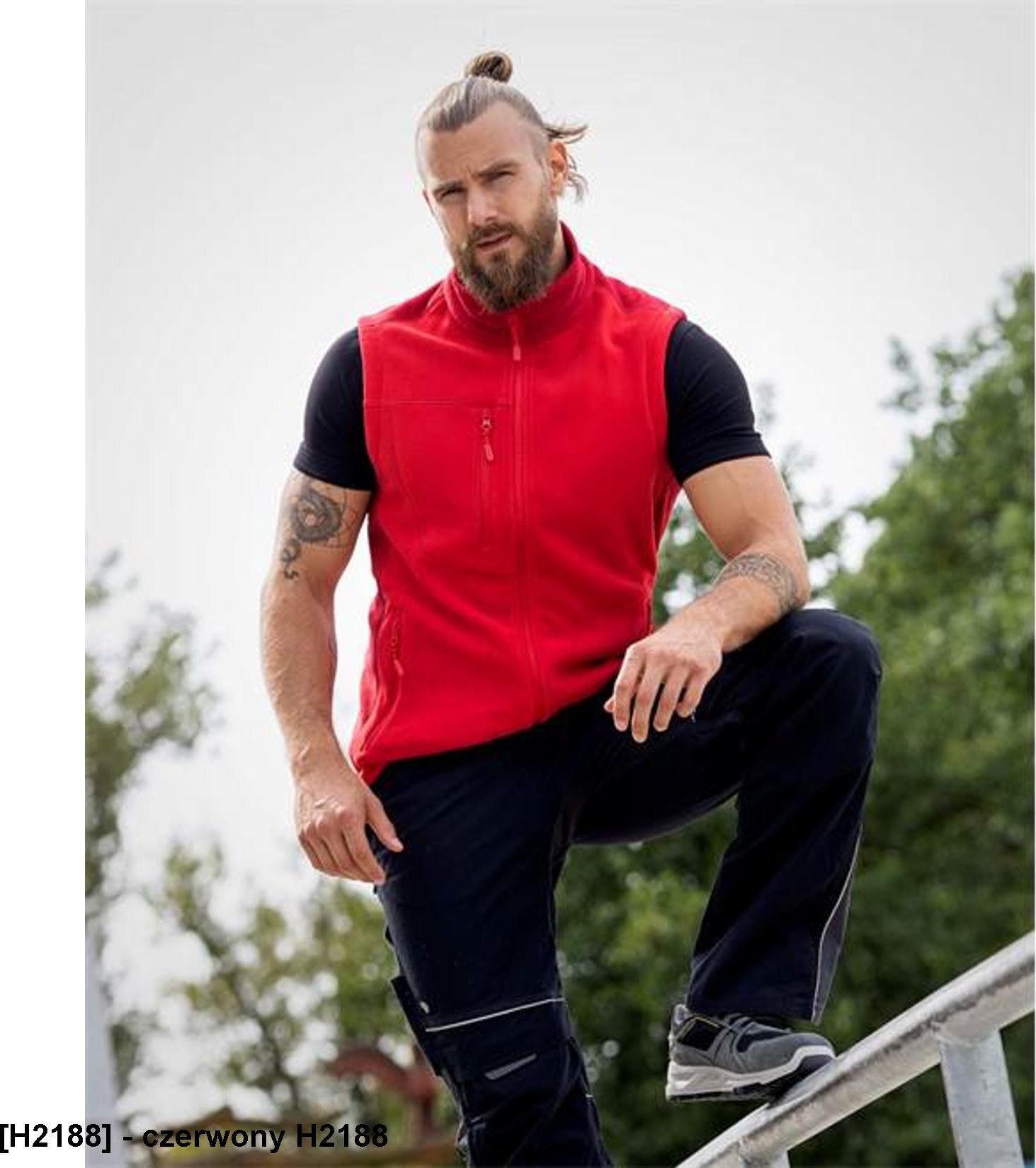 Ardon ARDON MARTIN - kamizelka męska polarowa - czerwony H2188 XL