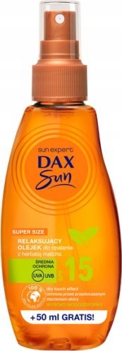 DAX Dax Sun Relaksujący Olejek do opalania z herbatą Matcha SPF15 200ml