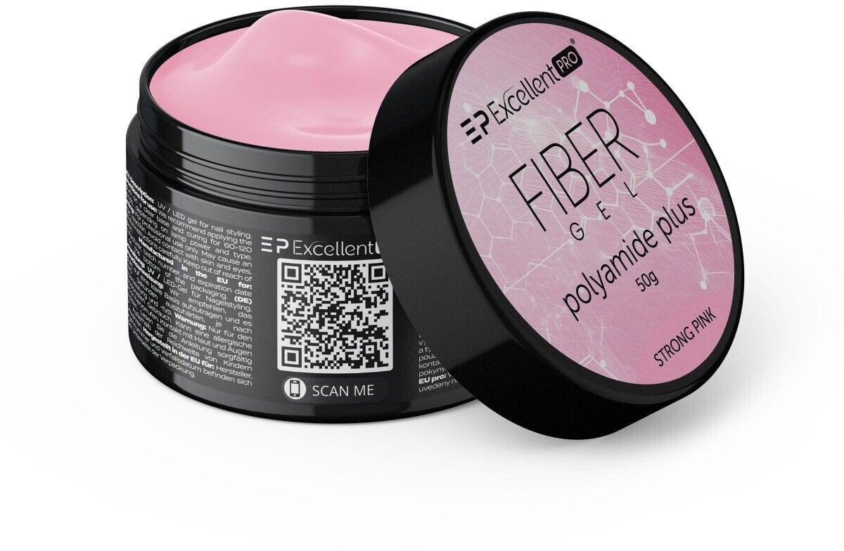 Excellent PRO Fiber Gel Polyamide Plus żel budujący Strong Pink 50g
