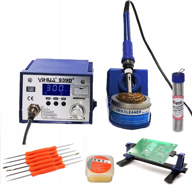 Techrebal YIHUA 939D+ UCHWYT DO PŁYT PCB CYNA TOPNIK PASTA