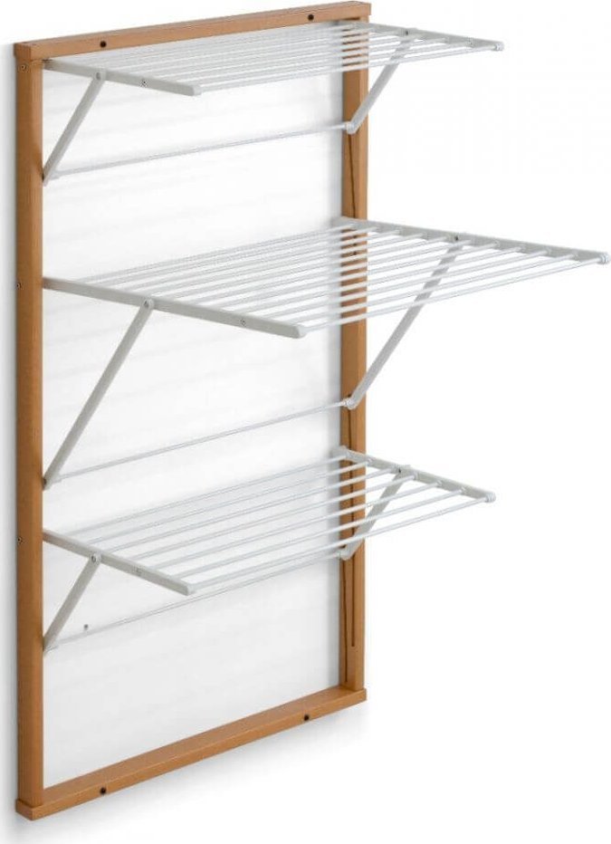 NPC Polska Arredamenti Suszarka na pranie naścienna KARIM 119x68x63 cm brązowa