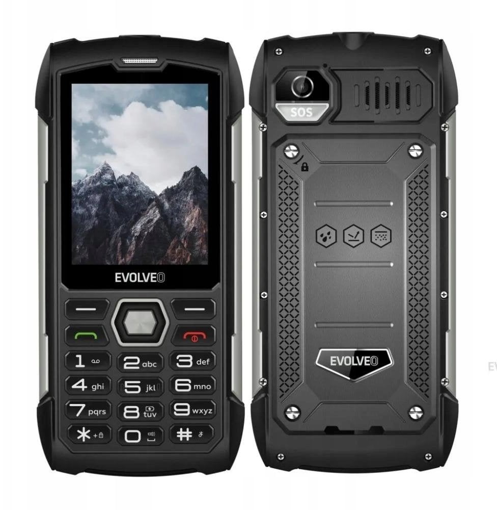 Telefon komórkowy Evolveo EVOLVEO StrongPhone H1 wodoodporny wytrzymały telefon Dual SIM czarno-srebrny