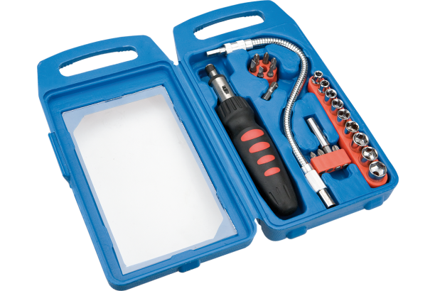 Top Tools Końcówki wkrętakowe i nasadki z uchwytem 22szt. (39D185)