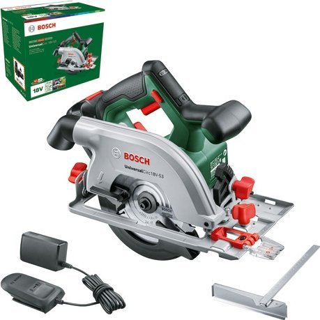 Bosch Bosch hand circular saw UniversalCirc 18V-53, 18Volt (green/black, Li-ion battery 2.5Ah, POWER FOR ALL ALLIANCE)
