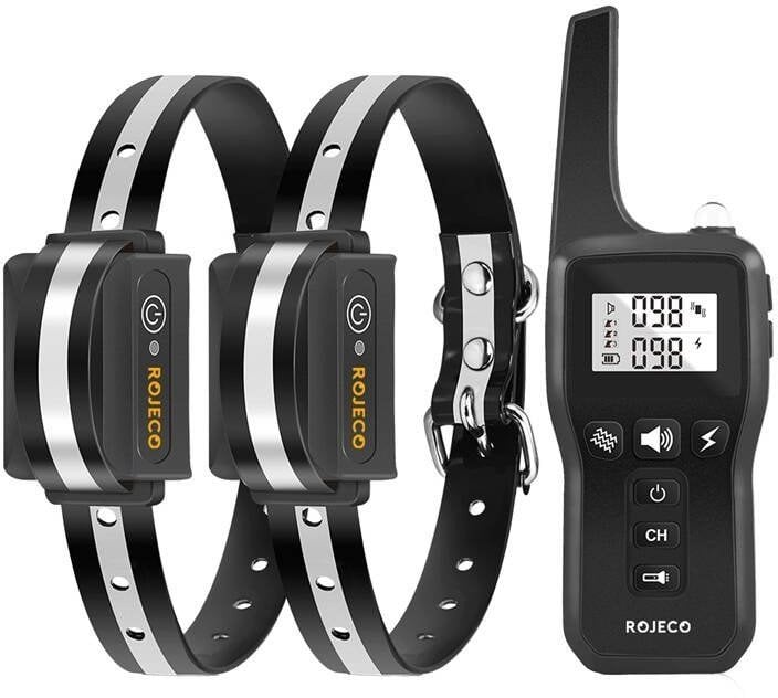 Zestaw obroży antyszczekowych z pilotem Rojeco PD529 1000m (czarny) Rojeco