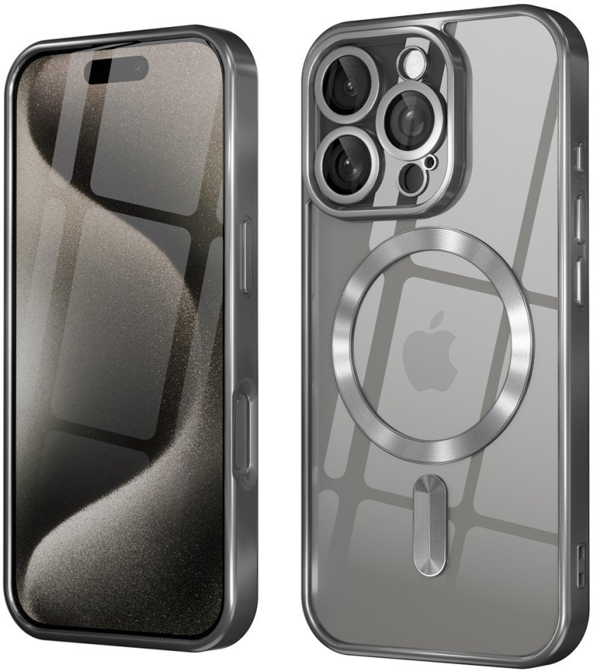 Etui do iPhone 16 Pro MagSafe, srebrne