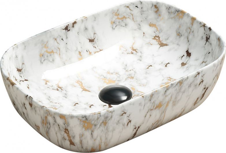 Umywalka Mexen Mexen Rita umywalka nablatowa 45 x 32 cm biała kamień - 21084595