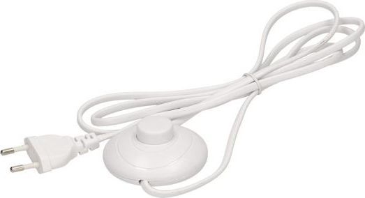 Orno Przewód przyłączeniowy z wyłącznikiem nożnym b/u Euro 2m biały (OR-AE-1395/W)