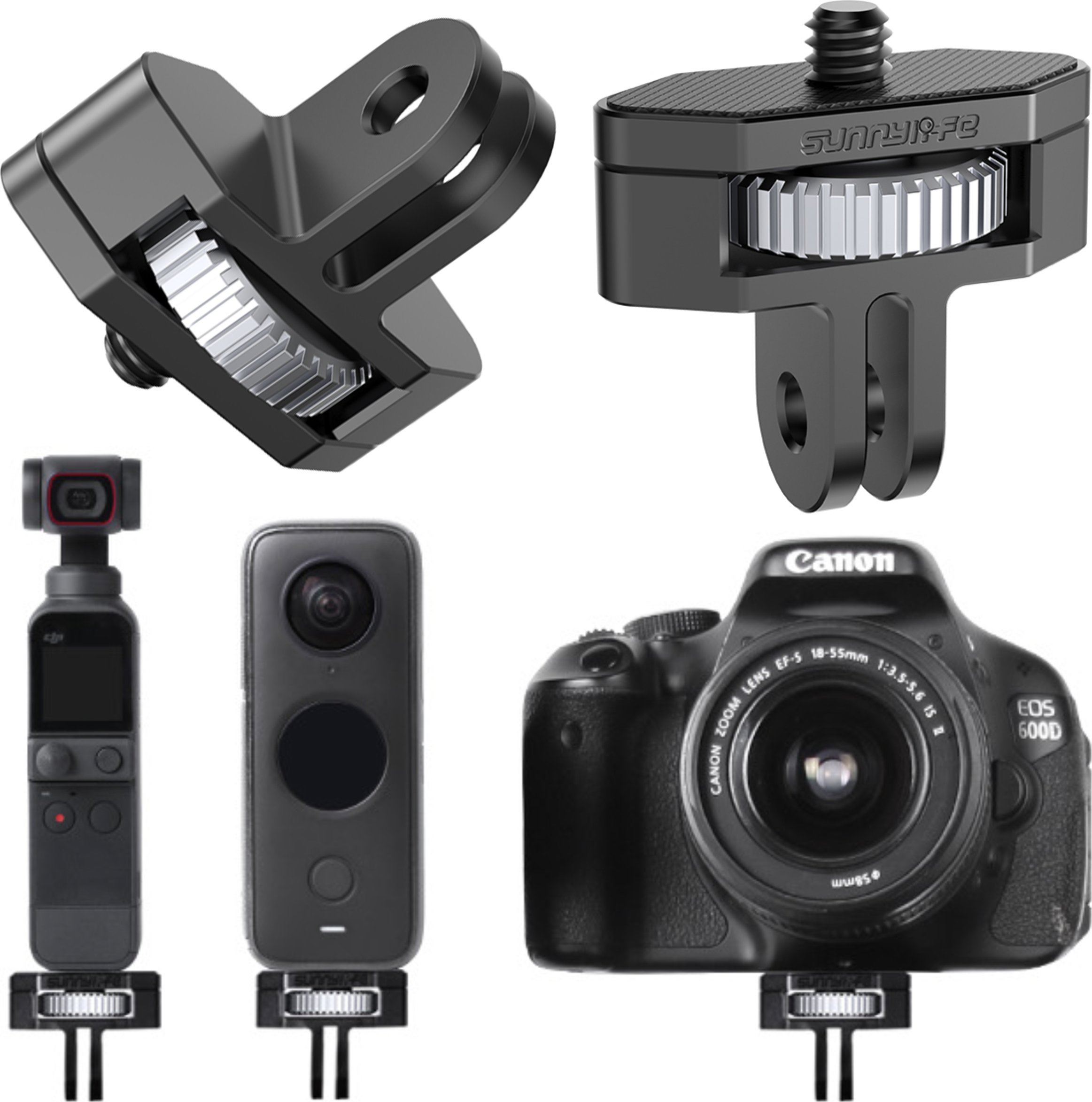 SunnyLife MOCOWANIE 1/4'' CALA 360 STOPNI OBROTOWE Z REGULACJĄ SUNNYLIFE DO KAMER STANDARD GOPRO