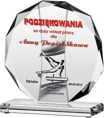 Victoria Sport Trofeum szklane grawerowane + wypełnienie farbą 80612