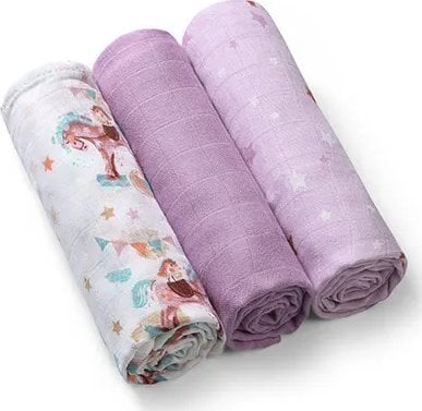 BabyOno 397/11 PIELUSZKI BAMBUSOWE 3SZT FIOLETOWE