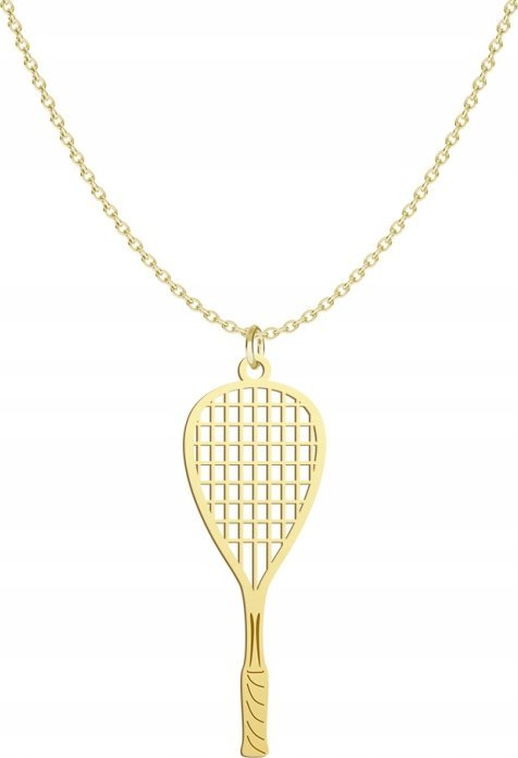 Radziszewska Jewellery Pozłacany Naszyjnik Rakieta do squasha DEDYK