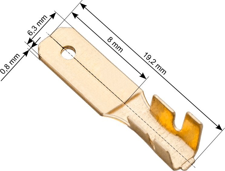 Prolech Konektor męski 6.3mm / 10 sztuk