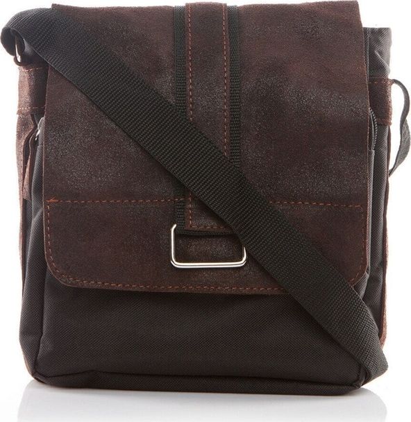 Belveder Mała listonoszka męska skórzana brązowa BV15