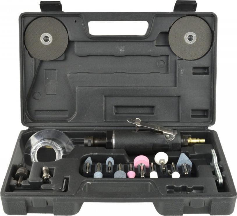 Geko SZLIFIERKA PNEUMATYCZNA TRZPIENIOWA 75MM Z AKCESORIAMI(10) G03142 GEKO