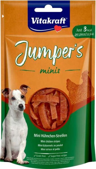 Vitakraft VITAKRAFT PIES JUMPERS MINIS STRIPES 80g KURCZAK
