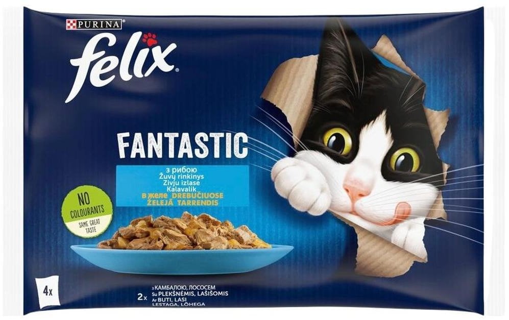 FOOD CAT FELIXFANTASTIC FISH 4X85G