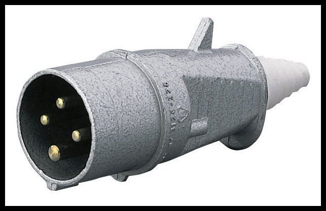 Polam Nakło Wtyczka 32A 3P+Z IP44 metalowa przenośna 380V okrągłe bolce - 3143-326