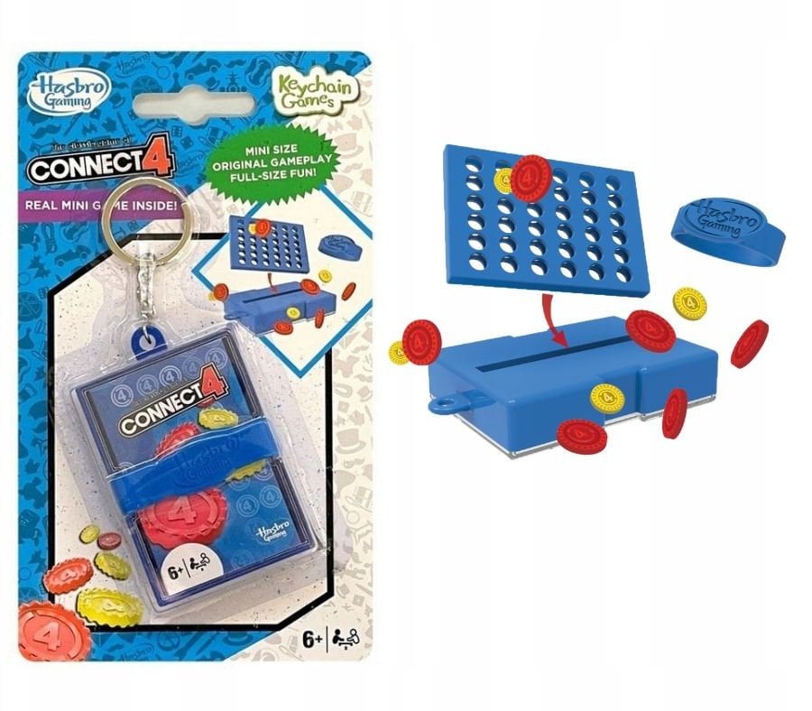 Gra Connect 4 Hasbro Breloczek Wersja Podróżna Kieszonkowa Hasbro Connect 4 /
