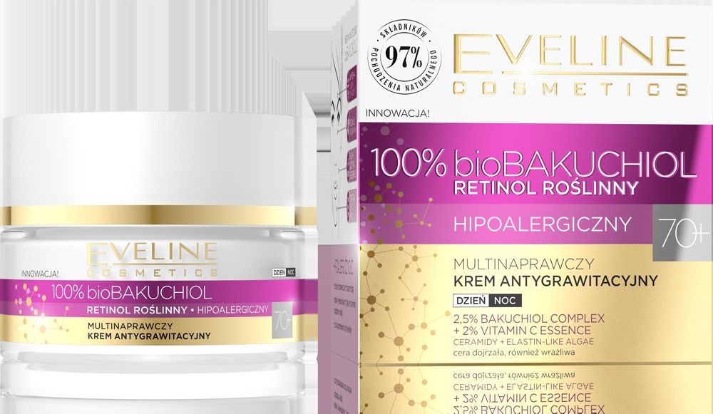 Eveline 100% Bio Bakuchiol Multinaprawczy krem antygrawitacyjny 70+