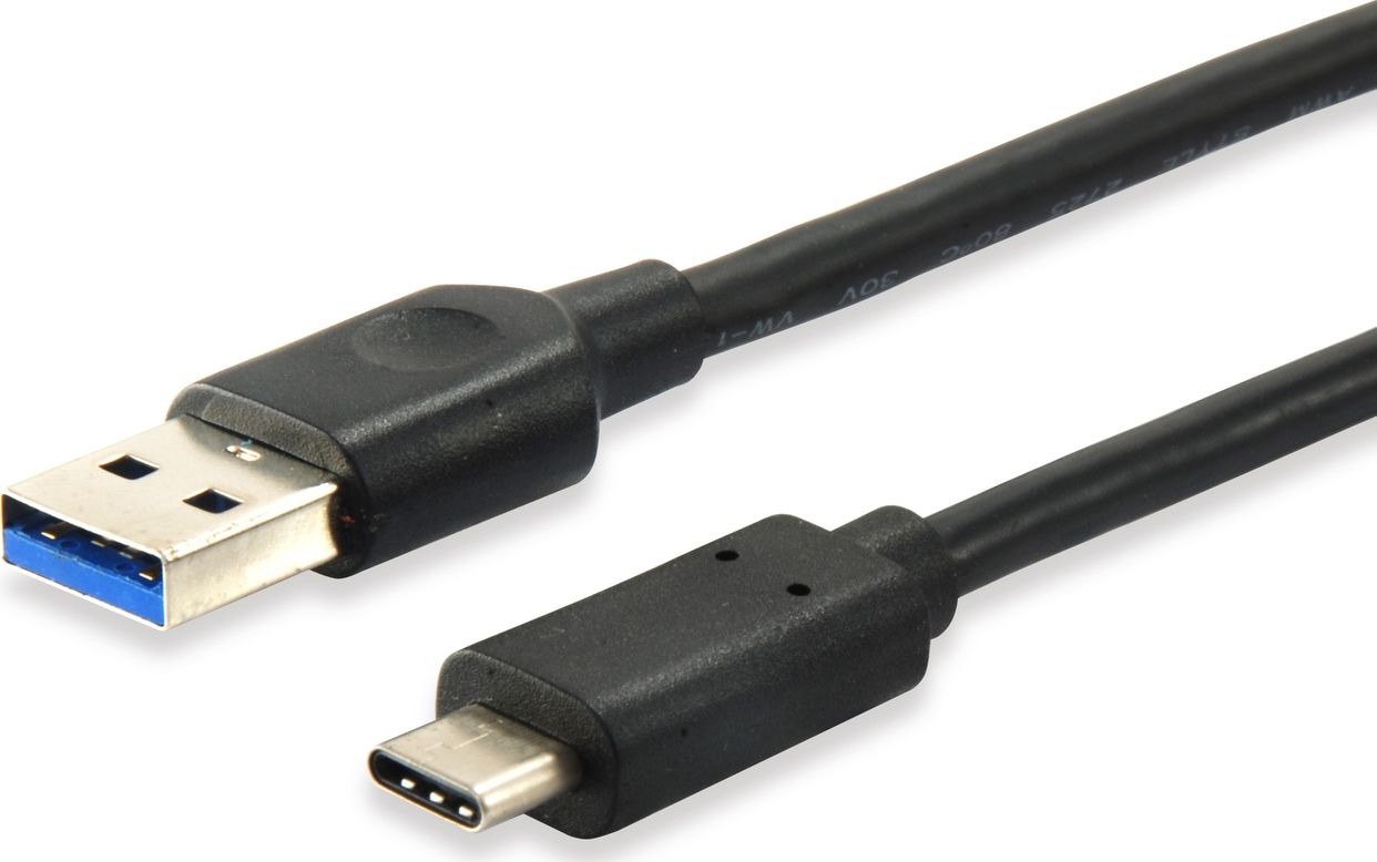 Kabel USB Equip USB-A - USB-C 0.5 m Czarny (128345)