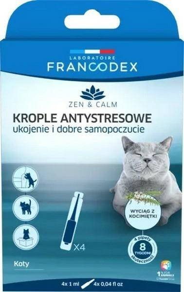 Francodex Francodex Antystresowe Krople dla Kota Kocimiętka 4x3ml