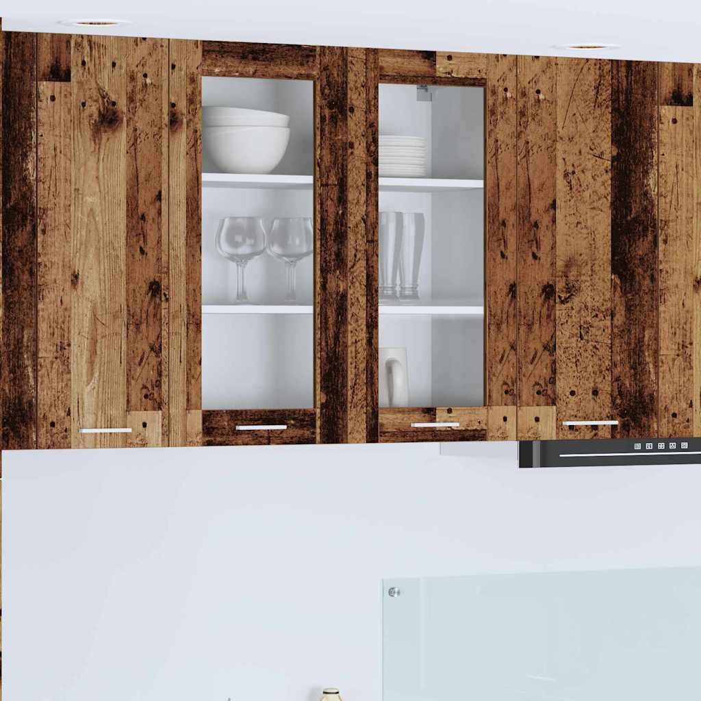 vidaXL Szafka wisząca z półką Riga Stare drewno 80 x 31 x 80 cm