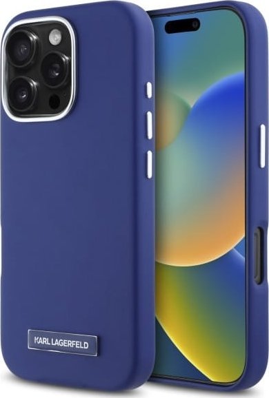 Karl Lagerfeld Karl Lagerfeld KLHMP16LPGMSRPB iPhone 16 Pro 6.3" niebieski/blue hardcase FW Metal Plate MagSafe