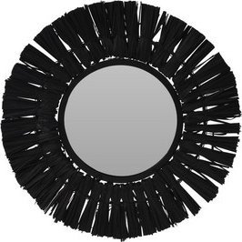 Home Styling Collection Lustro ścienne czarne okrągłe 32 cm