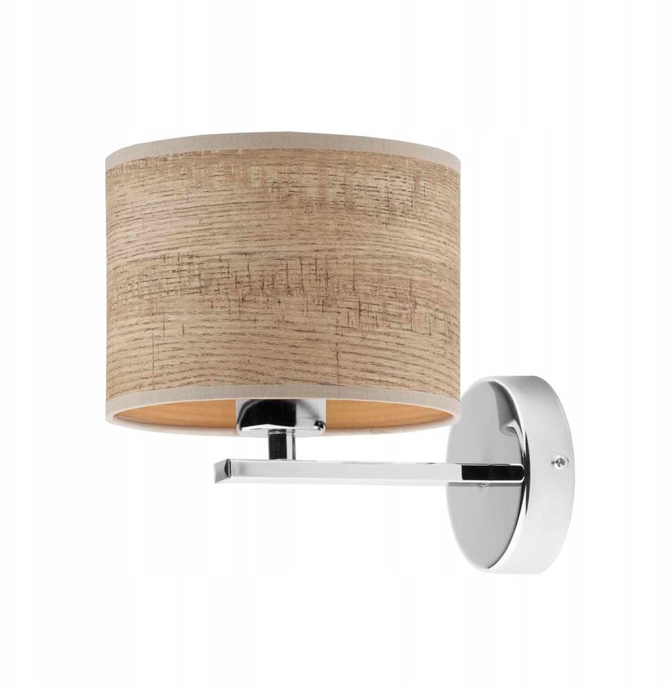 Kinkiet do salonu MEDELIN ECO abażur fornir LED