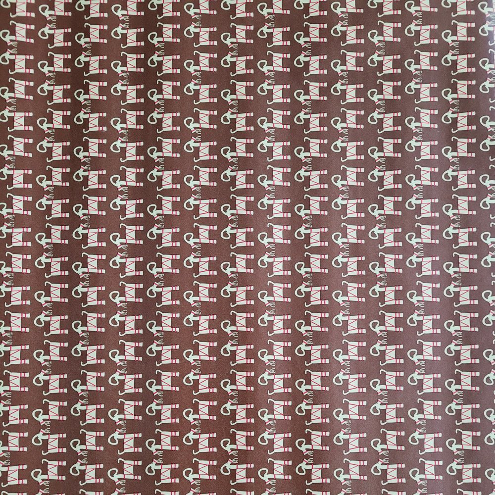 Papier renifery brazowy do pakowania 57cmx2m 2m228