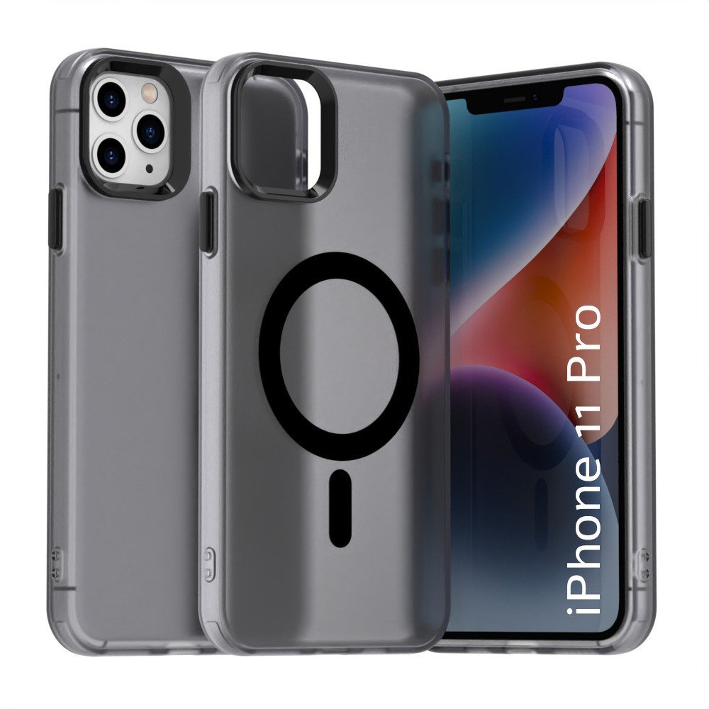 Etui matowe Supero Candycase Magsafe do iPhone 11 Pro, czarne