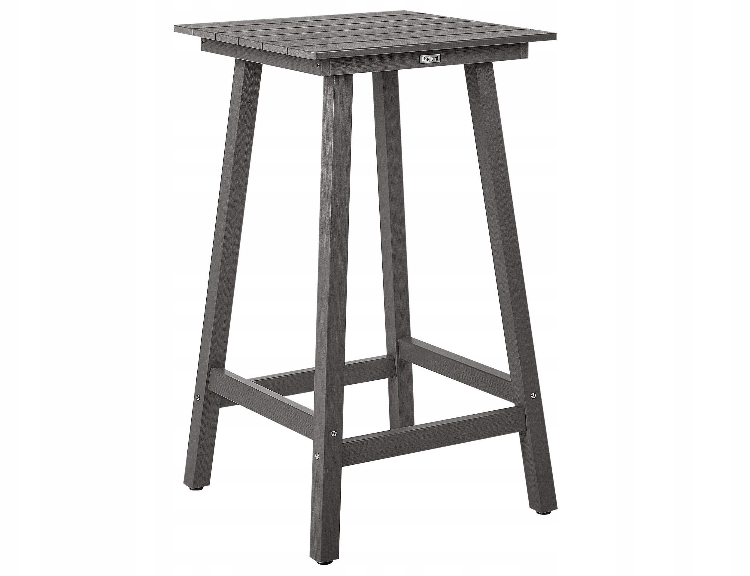 Beliani Stół ogrodowy 60 x 59 cm ciemnoszary ADIRONDACK